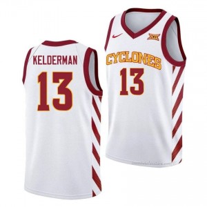 Cade Kelderman #13 White Jersey | ISU Cyclones High School Iconic Men's Hoops Uniform 1635vL3j