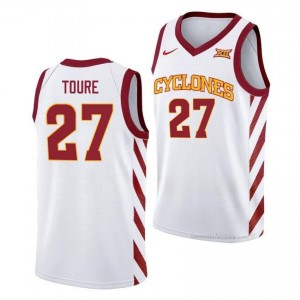 #27 Killyan Toure White Cyclones Men's Player Basketball Jersey | Fan Pride Edition 23gL05N2