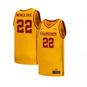 Milan Momcilovic #22 Gold Jersey | ISU Cyclones High School Iconic Men's Hoops Uniform 52UW4c34