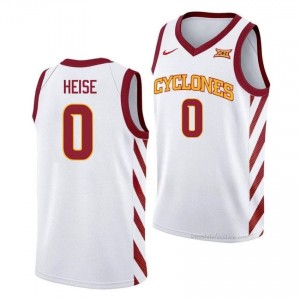 Nate Heise #0 White Jersey | Iowa State High School Iconic Men's Hoops Uniform 67yp6f25