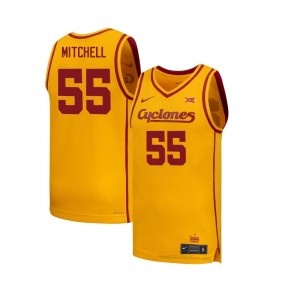 Exclusive Xzavion Mitchell #55 Gold Men's NCAA Replica Basketball Jersey | Cyclones Gameday Essential 89J3rF4w