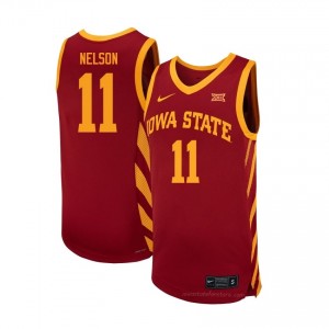 Cardinal Dominick Nelson #11 Cyclones Jersey | Men's College Hoops Authentic Stitched 663rfM78
