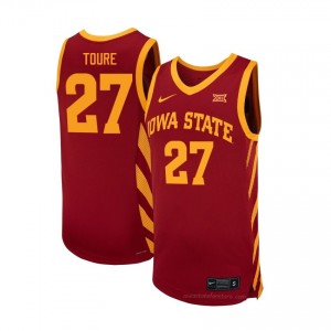 Cardinal Killyan Toure #27 ISU Cyclones Jersey | Men's College Hoops Authentic Stitched 731Y77O7