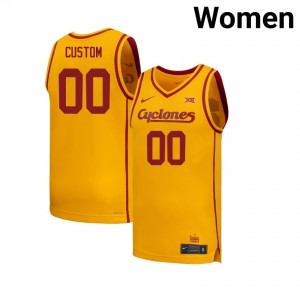 Custom #00 Cyclones Gold Women's Basketball University Jersey | Elite 2025 Collection 53U5C25s