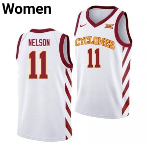 Dominick Nelson #11 Iowa State Cyclones White Women's Basketball University Jersey | Elite 2025 Collection 99584QAx