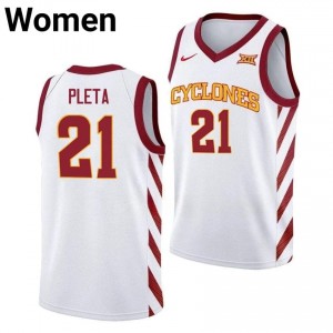 Dominykas Pleta #21 White Jersey | Iowa State High School Iconic Women's Hoops Uniform 24uHM6eb