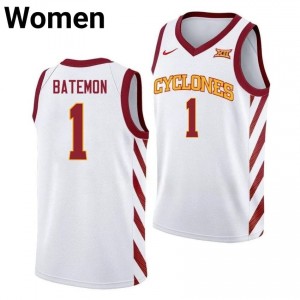 #1 Jamarion Batemon White ISU Cyclones Women's Player Basketball Jersey | Fan Pride Edition 633667LN