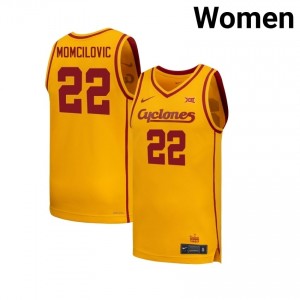 #22 Milan Momcilovic Gold Cyclones Women's Player Basketball Jersey | Fan Pride Edition 53633230