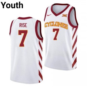 #7 Anthony Rise White ISU Cyclones Youth Player Basketball Jersey | Fan Pride Edition 208b2LP6