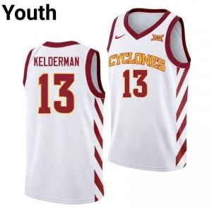 Cade Kelderman #13 Iowa State White Youth Basketball University Jersey | Elite 2025 Collection 44S5KJ0X