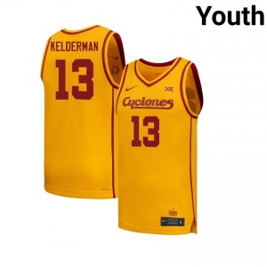 Cade Kelderman #13 Gold Jersey | Iowa State Cyclones High School Iconic Youth Hoops Uniform 42RT770n