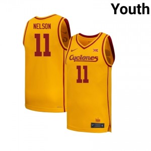 #11 Dominick Nelson Gold Cyclones Youth Player Basketball Jersey | Fan Pride Edition 46eQ1v70