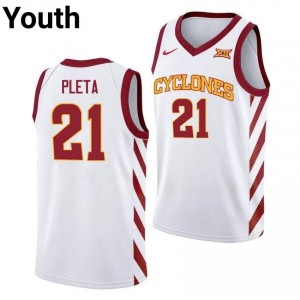 #21 Dominykas Pleta White Iowa State Cyclones Youth Player Basketball Jersey | Fan Pride Edition 87uN861U