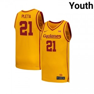Exclusive Dominykas Pleta #21 Gold Youth NCAA Replica Basketball Jersey | ISU Cyclones Gameday Essential 28j651jB
