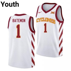 Jamarion Batemon #1 Cyclones White Youth Basketball University Jersey | Elite 2025 Collection 51DMm2N4