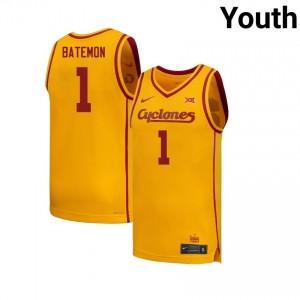 Jamarion Batemon #1 Gold Jersey | Iowa State High School Iconic Youth Hoops Uniform 77MUH5pa