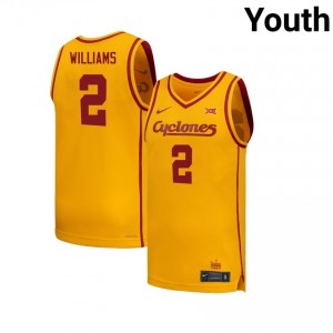 Exclusive Mason Williams #2 Gold Youth NCAA Replica Basketball Jersey | Iowa State Cyclones Gameday Essential 5657E735