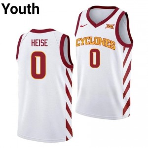 Nate Heise #0 ISU Cyclones White Youth Basketball University Jersey | Elite 2025 Collection 654W2Jl0
