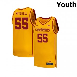 #55 Xzavion Mitchell Gold Iowa State Cyclones Youth Player Basketball Jersey | Fan Pride Edition 886jQG3s