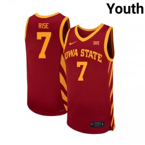 Cardinal Anthony Rise #7 Iowa State Cyclones Jersey | Youth College Hoops Authentic Stitched 79ml0305