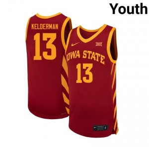 Exclusive Cade Kelderman #13 Cardinal Youth NCAA Replica Basketball Jersey | Cyclones Gameday Essential 95864p41