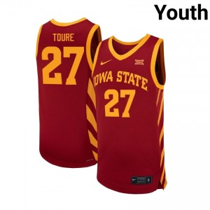 Killyan Toure #27 Cardinal Jersey | Iowa State High School Iconic Youth Hoops Uniform 39w0TRH2