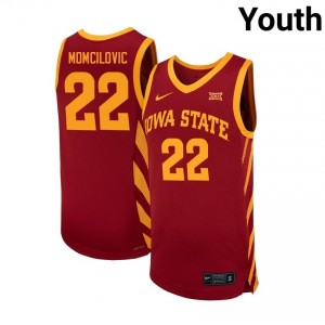 #22 Milan Momcilovic Cardinal ISU Cyclones Youth Player Basketball Jersey | Fan Pride Edition 67Y2e8Yp